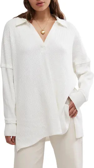 Travis Oversize Thermal Polo | Nordstrom