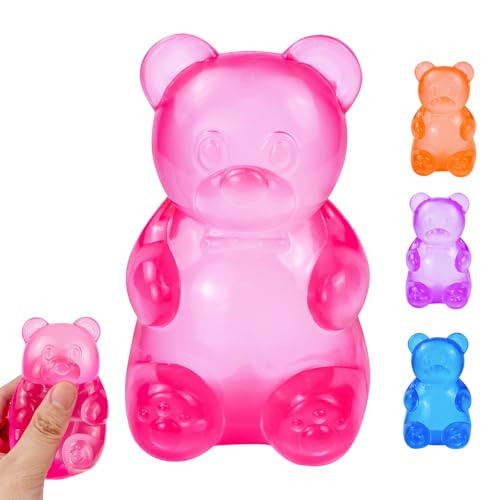 Bear Squishy, Stress Bear Taba Squishy, Taba Squishy Toys for Kids, Stress Balls Valentines Day Gifts Birthday Gifts Party Favors-Rosy | Amazon (US)