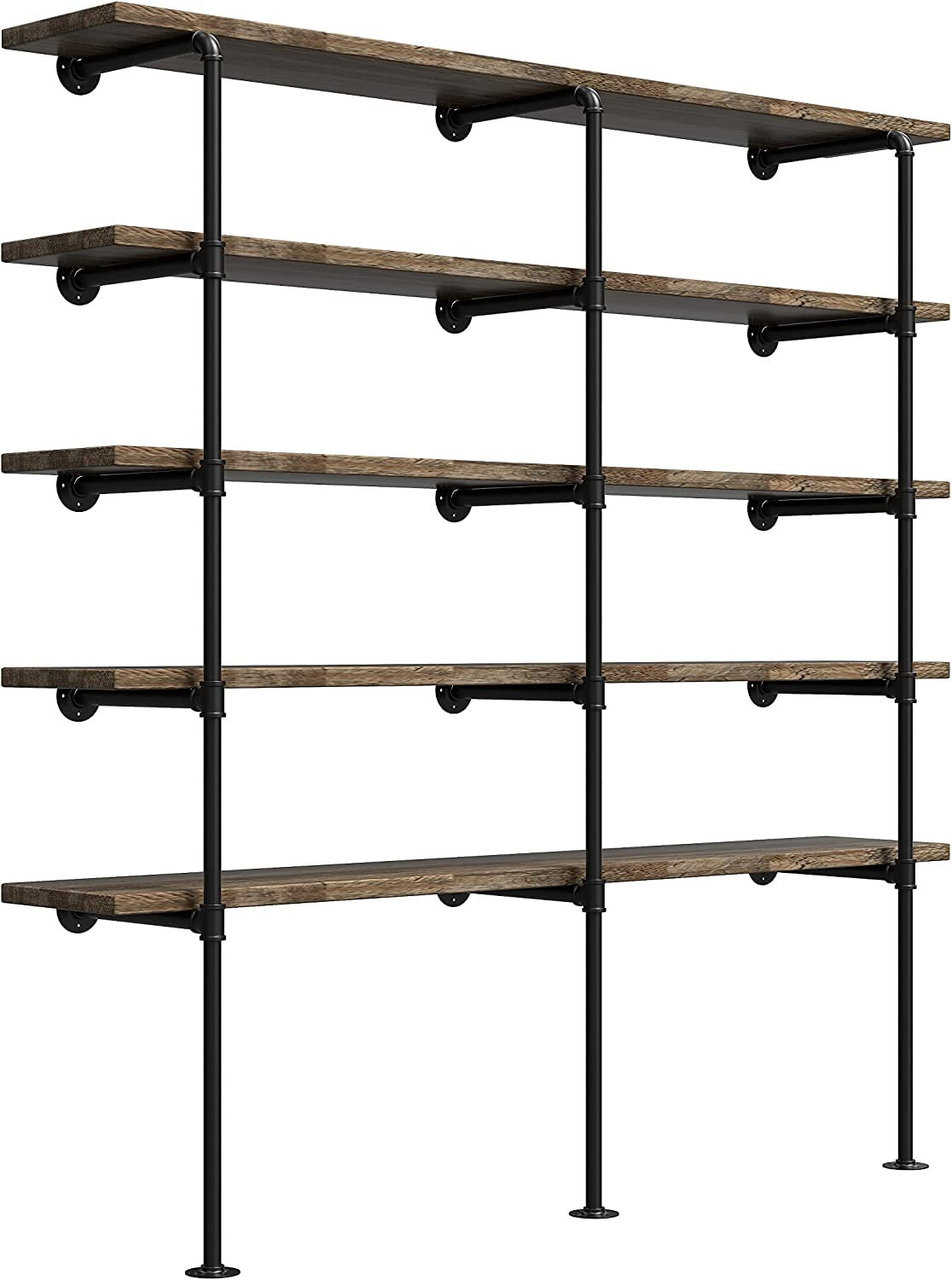 Industrial Retro Wall Mount Iron Pipe Shelf,DIY Open Bookshelf,Hung Bracket,Home Improvement Kitc... | Amazon (US)