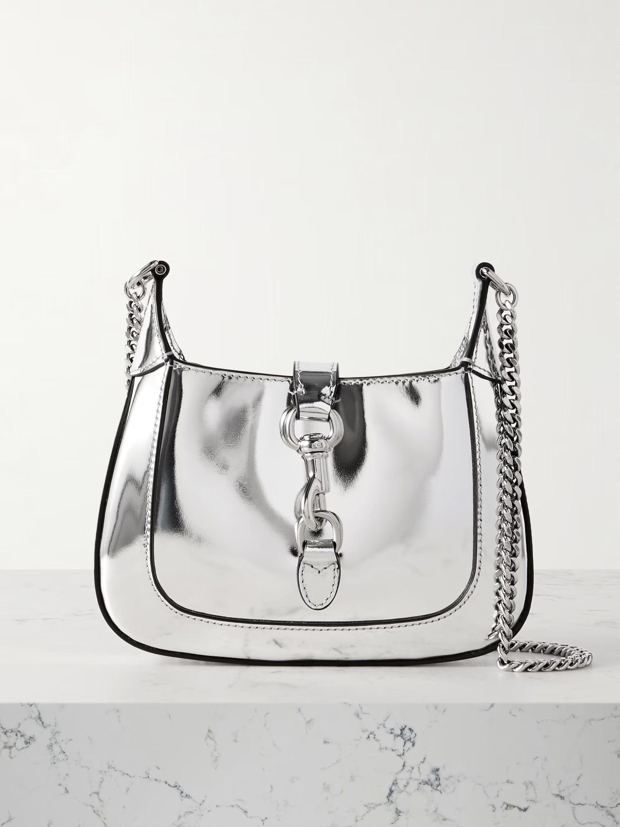 Jackie Notte mini mirrored-leather shoulder bag | NET-A-PORTER (US)