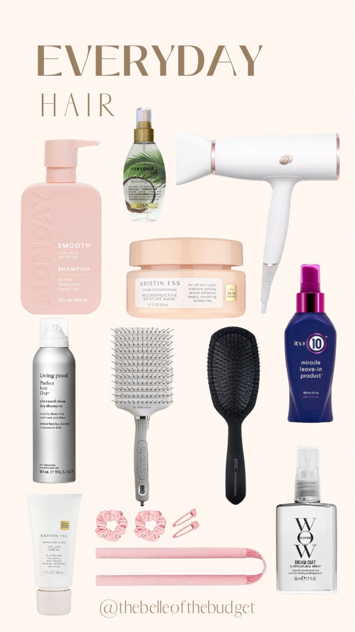 Hair care - hair routine - shampoo, hair mask, blow dryer, dry shampoo, hair oil heatless curls 

#LTKFind #LTKbeauty #LTKunder100