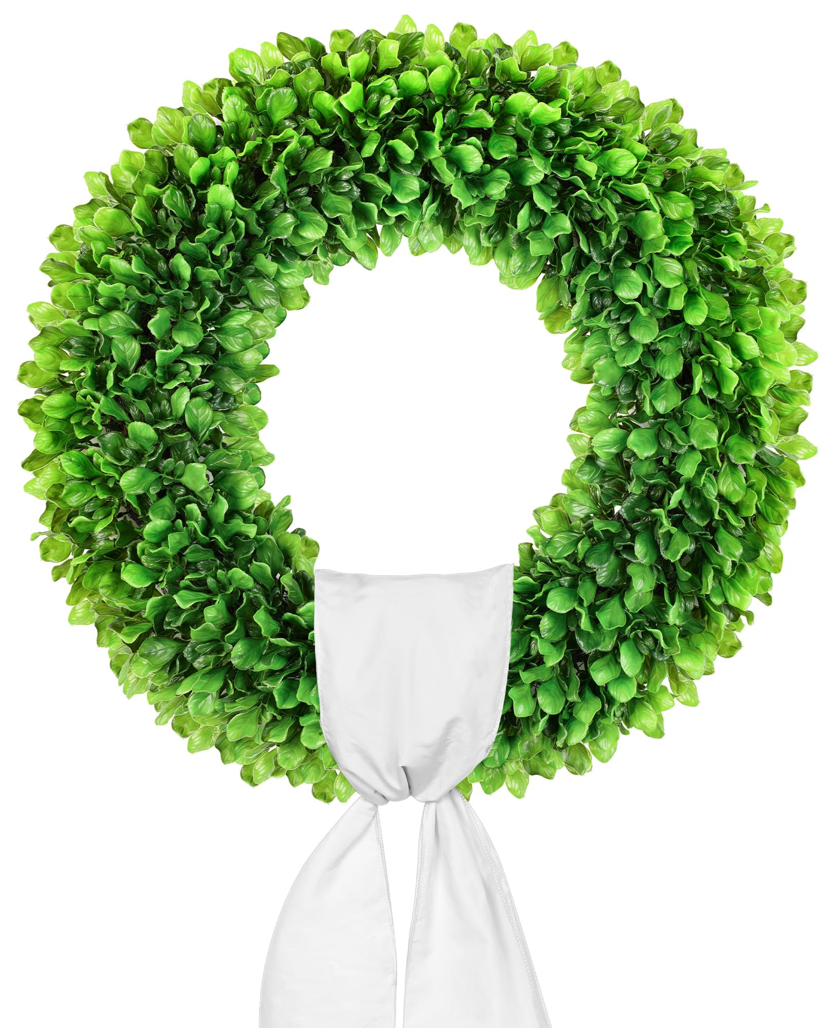 Vlorart 24 Inch Faux Round Boxwood Wreath, Front Door Large Wreaths Artificial Spring Summer Gree... | Amazon (US)