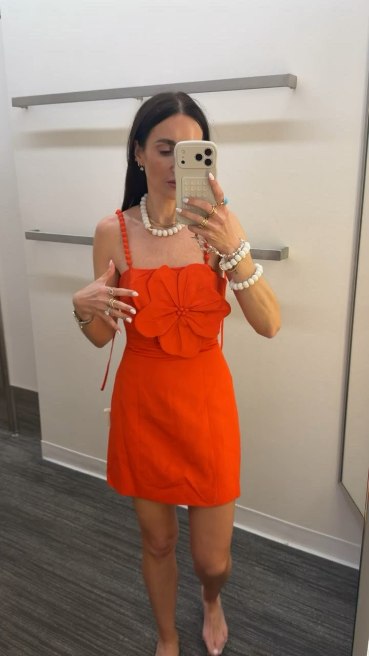 Gorgeous dress, size up.

event dress, summer dress, dinner date, orange color, farm rio inspired, annabrstyle

#LTKOver40
