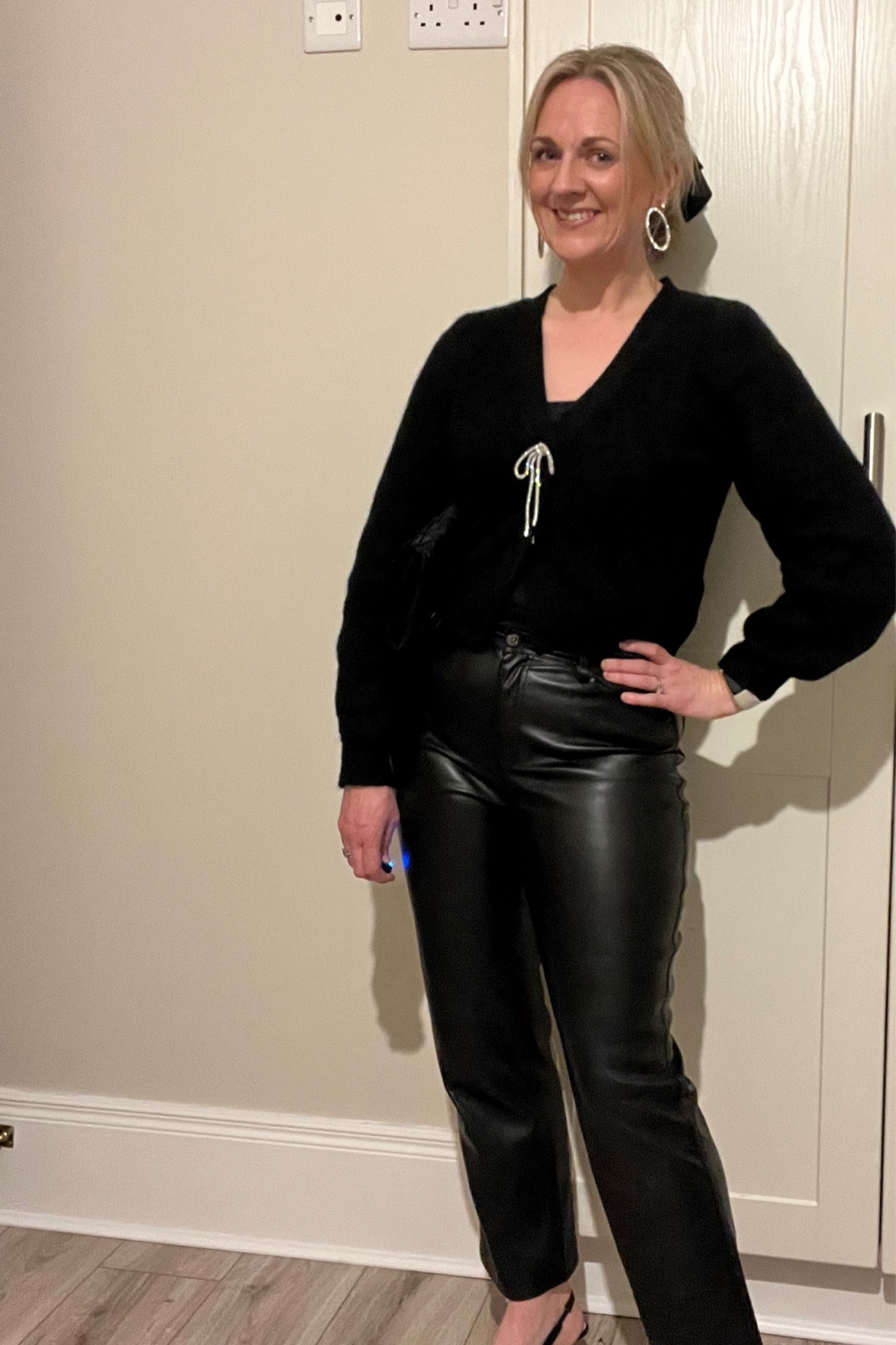 Spice up your monochrome by playing with textures. Faun leather trousers paired with this gorgeous fluffy cardigan creates interest. 

#LTKparties #LTKeurope #LTKHoliday