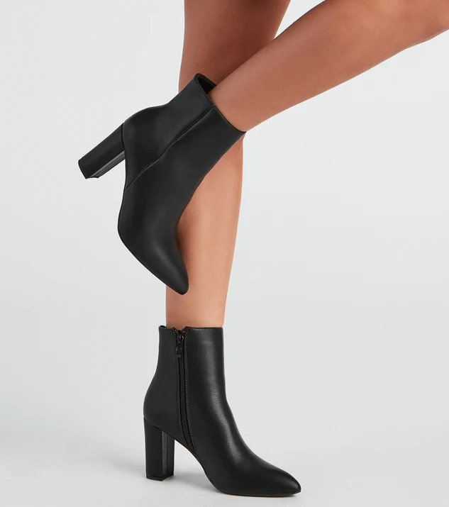 Back To Basics Faux Leather Ankle Booties | Windsor Stores