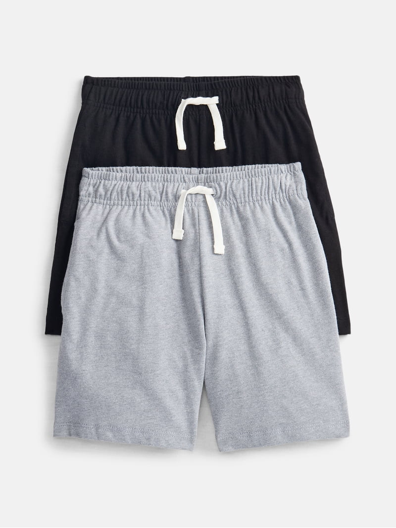 Wonder Nation Little Boys' Pull On Knit Shorts, 2-Pack, Sizes 4-10 | Walmart (US)