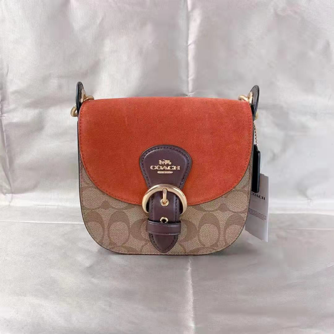 Coach C5691 Kleo Shoulder Bag 17 In Signature Canvas In Khaki Multi | Walmart (US)