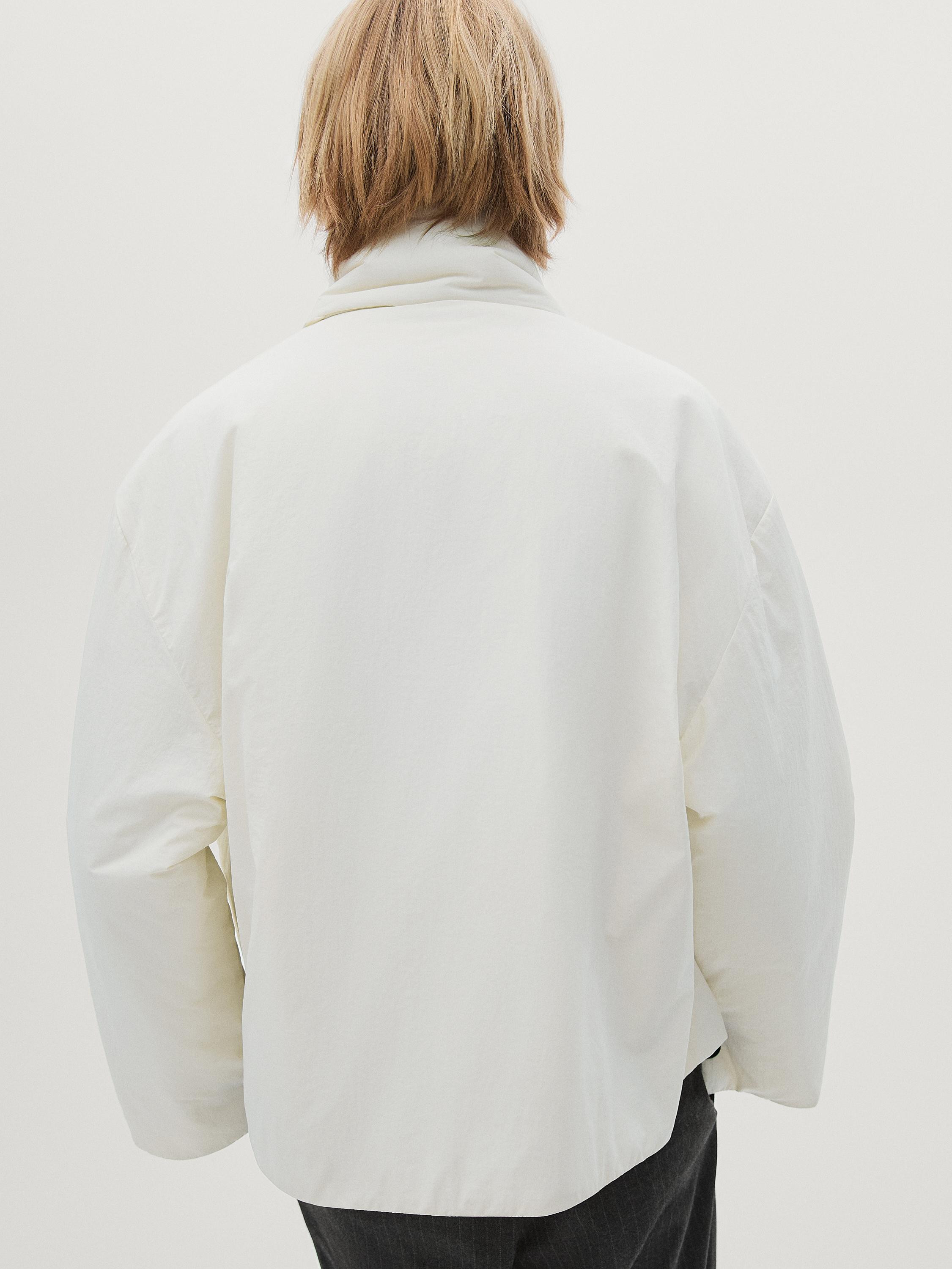 Buttoned puffer jacket with scarf | Massimo Dutti US