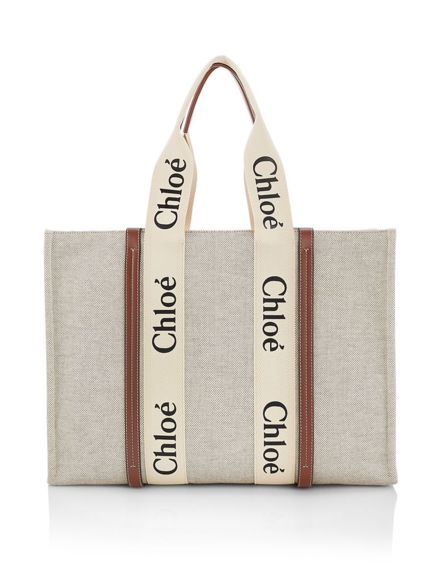 Chloé Large Woody Canvas Tote | Saks Fifth Avenue