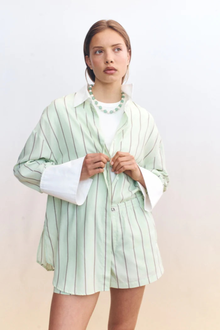 Opal Shirt Pistachio | Reliquia Collective & Blanca