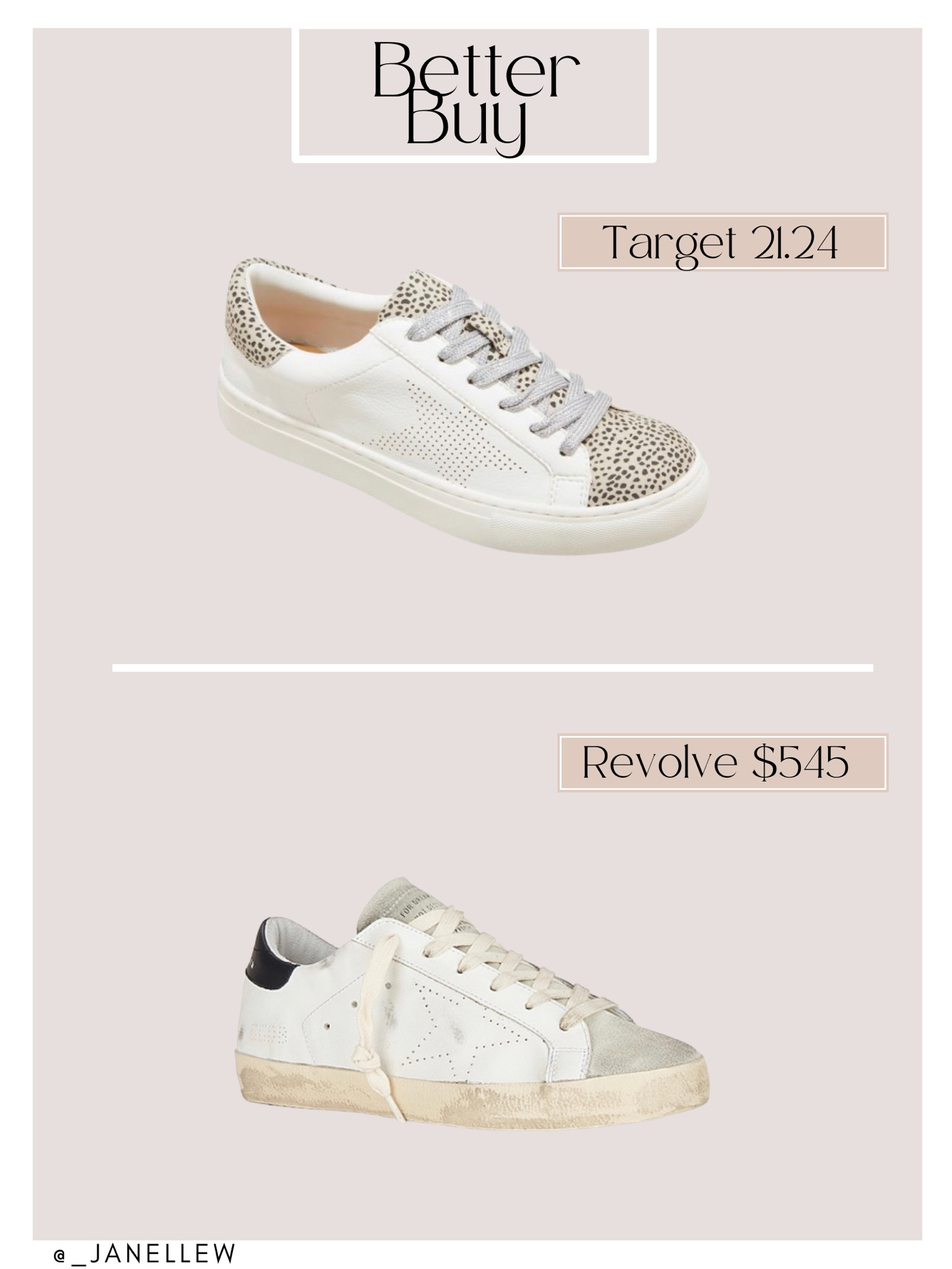 I mean, is there really a comparison?🤷🏽‍♀️

•Follow for more daily deals!!•

#goldengoose #sneakers #deals #target #targetsale #targetfinds

#LTKshoecrush #LTKstyletip #LTKsalealert