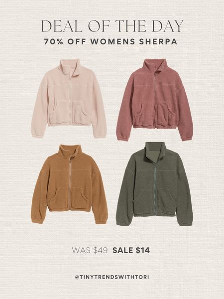 Deal of the day - 70% off women’s sherpa jacket today only! Comes in multiple colors!

#LTKstyletip #LTKunder50 #LTKCyberweek