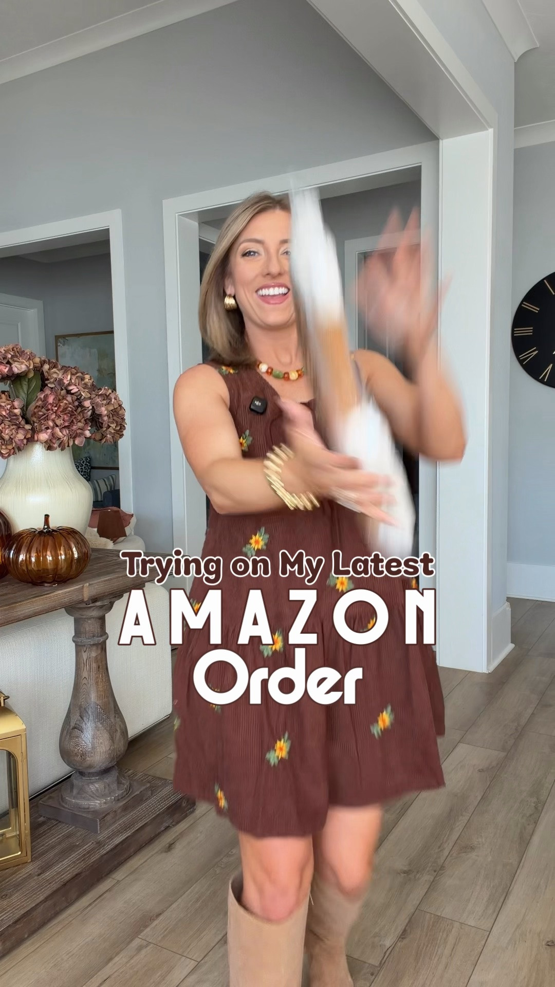 Amazon new arrivals that are TOO good 😍🍂 I tried on my latest Amazon fashion order and found so many pieces that instantly made the cut! From the prettiest burgundy dress and bow sweater to cozy cable knits, embroidered details, statement jeans and the cutest fall layers — these finds look way more expensive than they are. 🤎✨

So many easy outfit ideas for fall, Thanksgiving and heading into the holiday season! I’m especially obsessed with the suede-look jacket with the lace trim, those bow detail jeans, and that floral sweater styled two different ways. 😍 Which look is your favorite?!

#AmazonFashion #AmazonFinds #AmazonFashionFinds #AmazonNewArrivals #AmazonTryOn #AmazonHaul #FallOutfits #FallFashion #FallStyle #AffordableFashion #AffordableStyle #WomensFashion #FallOutfitIdeas #ThanksgivingOutfit #HolidayOutfits #SweaterWeather #AmazonOutfits

#LTKootd #LTKPetite