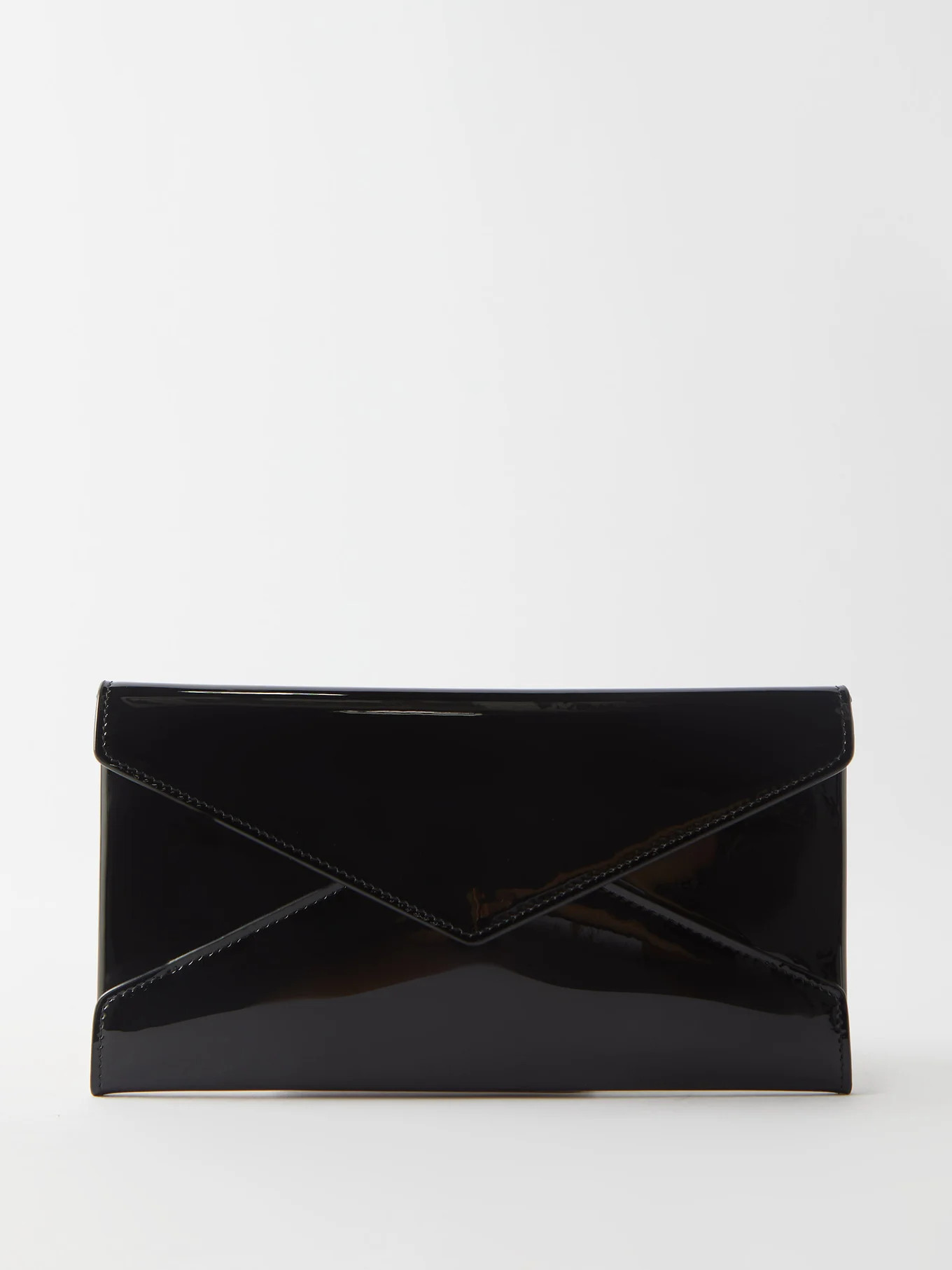 Envelope patent-leather clutch bag | Matches (US)