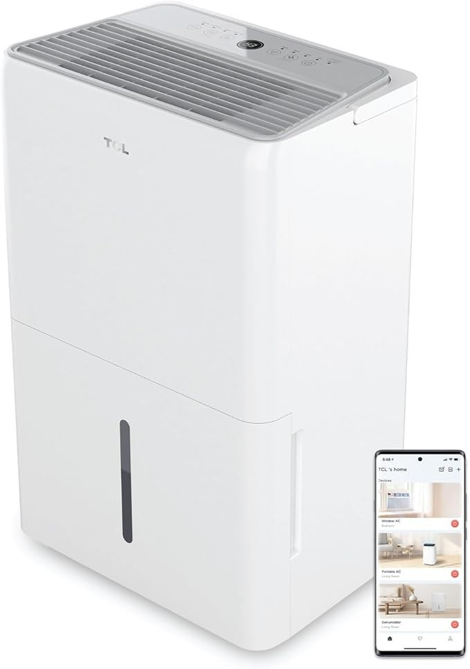 TCL 4,500 Sq. Ft. Smart Dehumidifier, Energy Star Most Efficient 2024, 50 Pints Per Day, Ideal fo... | Amazon (US)