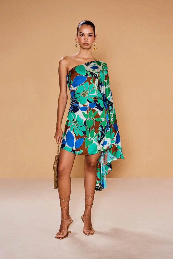 MALIA DRESS - BOTANIC AQUA | Cult Gaia - US