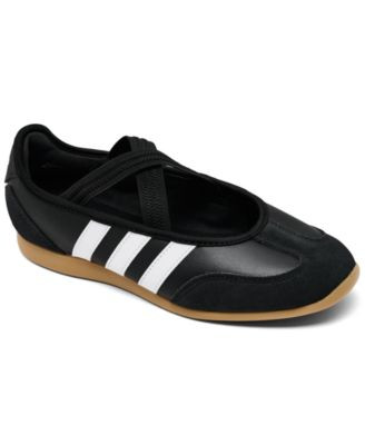 Adidas Women's Barreda Mary Jane Lifestyle Sneakers from Finish Line - Core Black, White | Macy's