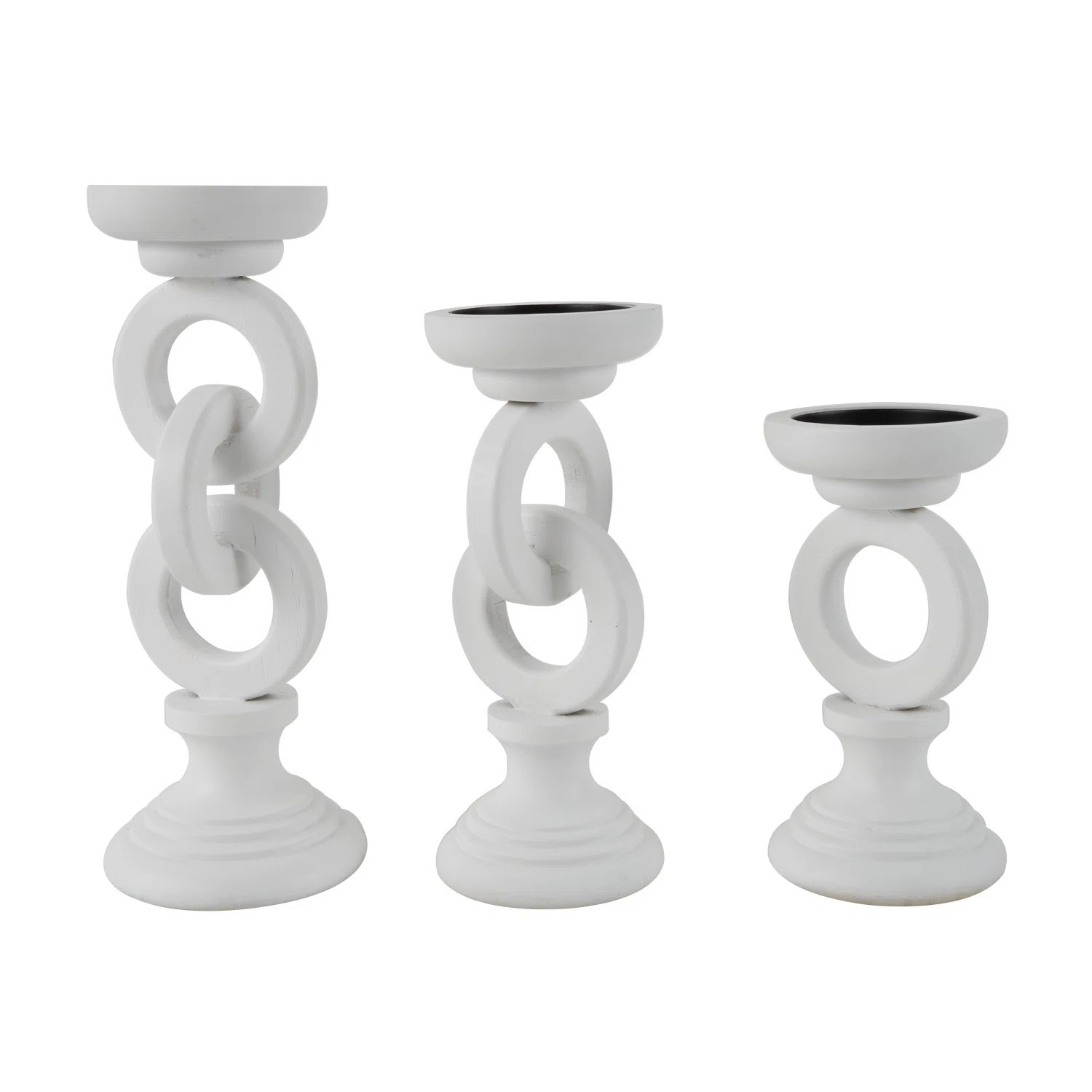 Wooden Chain Link Decorative Candle Holder Set | Wayfair North America
