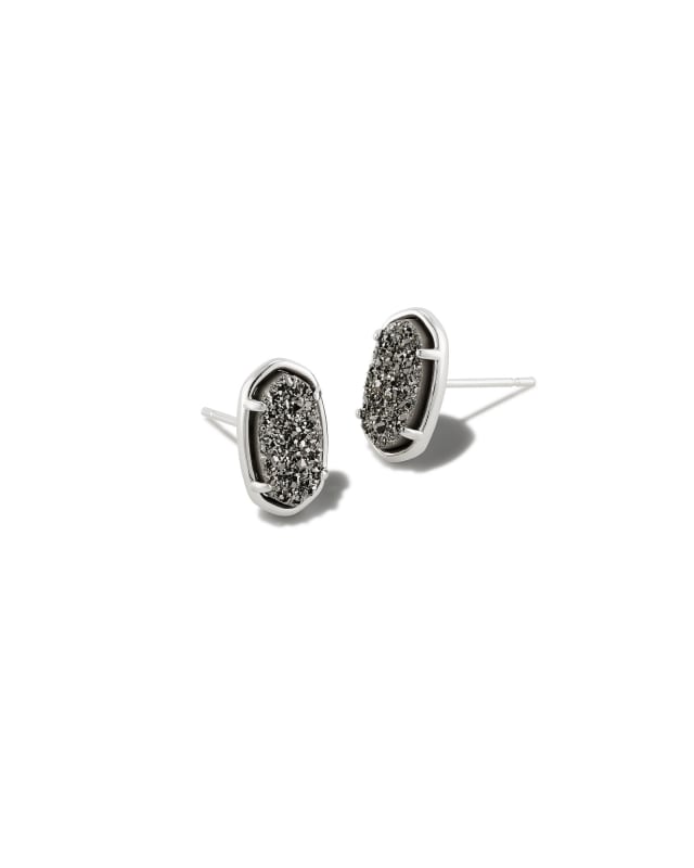Grayson Silver Stud Earrings in Platinum Drusy | Kendra Scott | Kendra Scott