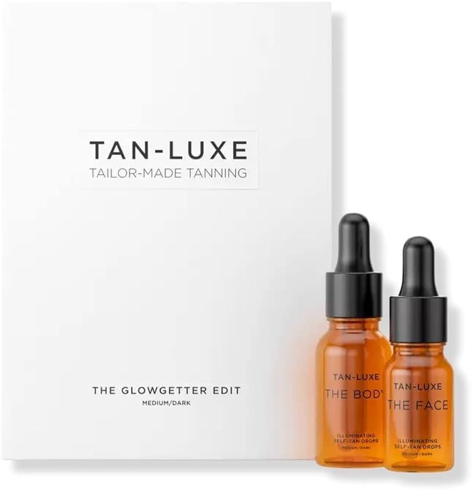 TAN-LUXE Glow Getter Kit - The Face, 10ml, and The Body, 15ml, Illuminating Self-Tan Drops - Crue... | Amazon (US)