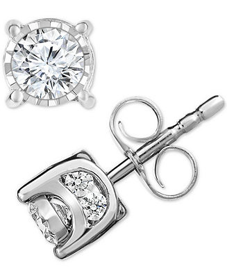 Diamond Stud Earrings (1/2 ct. t.w.) in 14k Gold | Macy's