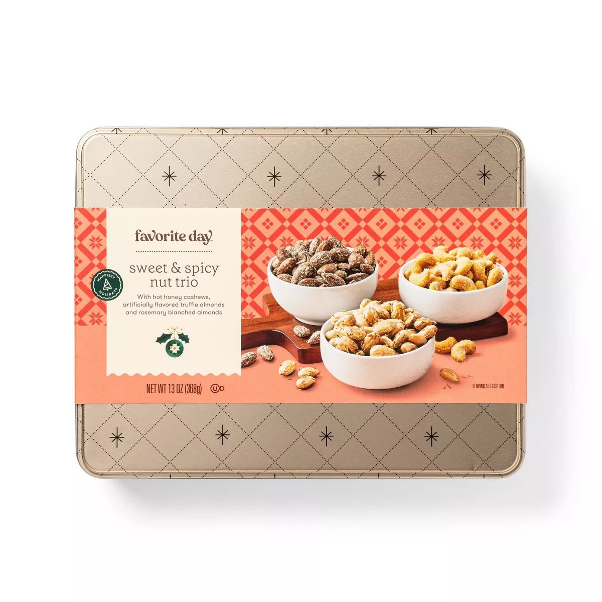 Holiday Sweet & Spicy Nut Trio Tin - 13.0oz. - Favorite Day™ | Target