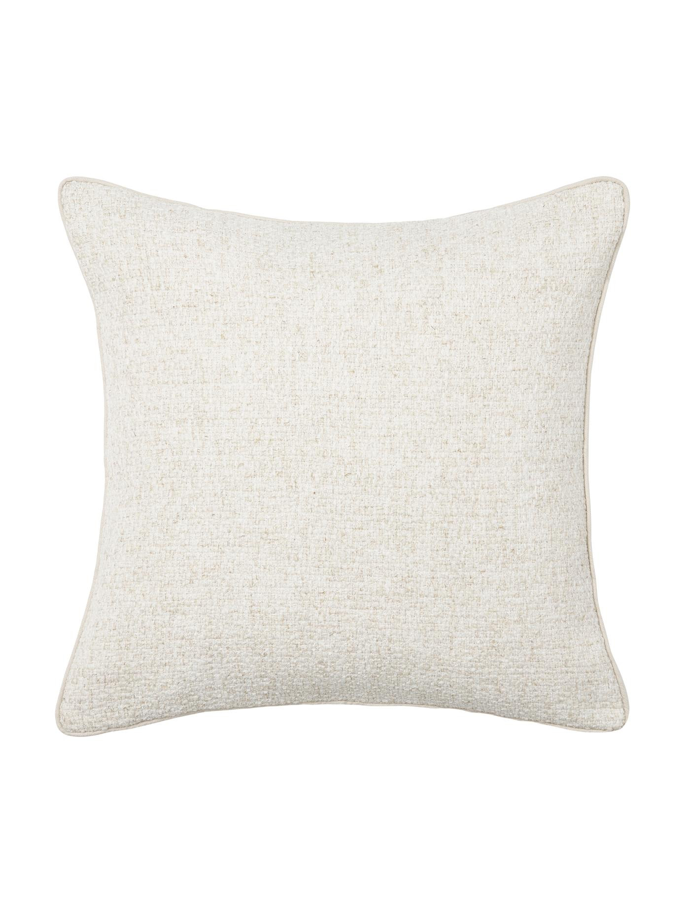 Bouclé kussenhoes Dotty in crèmewit | Westwing EU