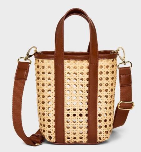 Mini rattan tote handbag 

#LTKitbag #LTKstyletip #LTKfindsunder50