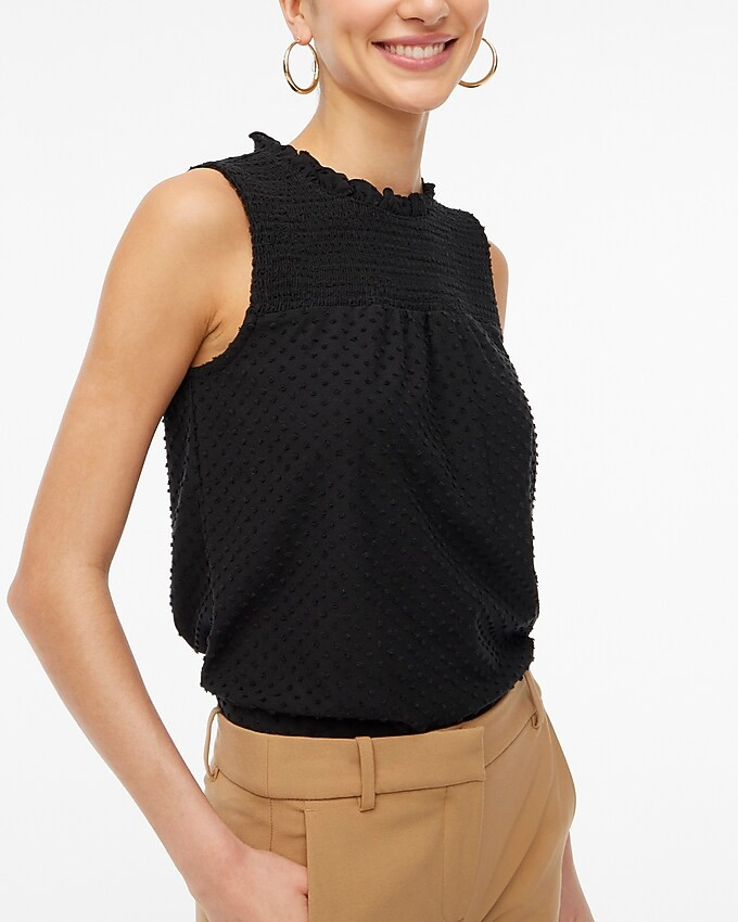 Smocked clip-dot tank top | J.Crew Factory
