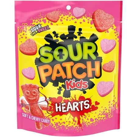 SOUR PATCH KIDS Soft & Chewy Valentines Day Candy Hearts, 10 oz | Walmart (US)