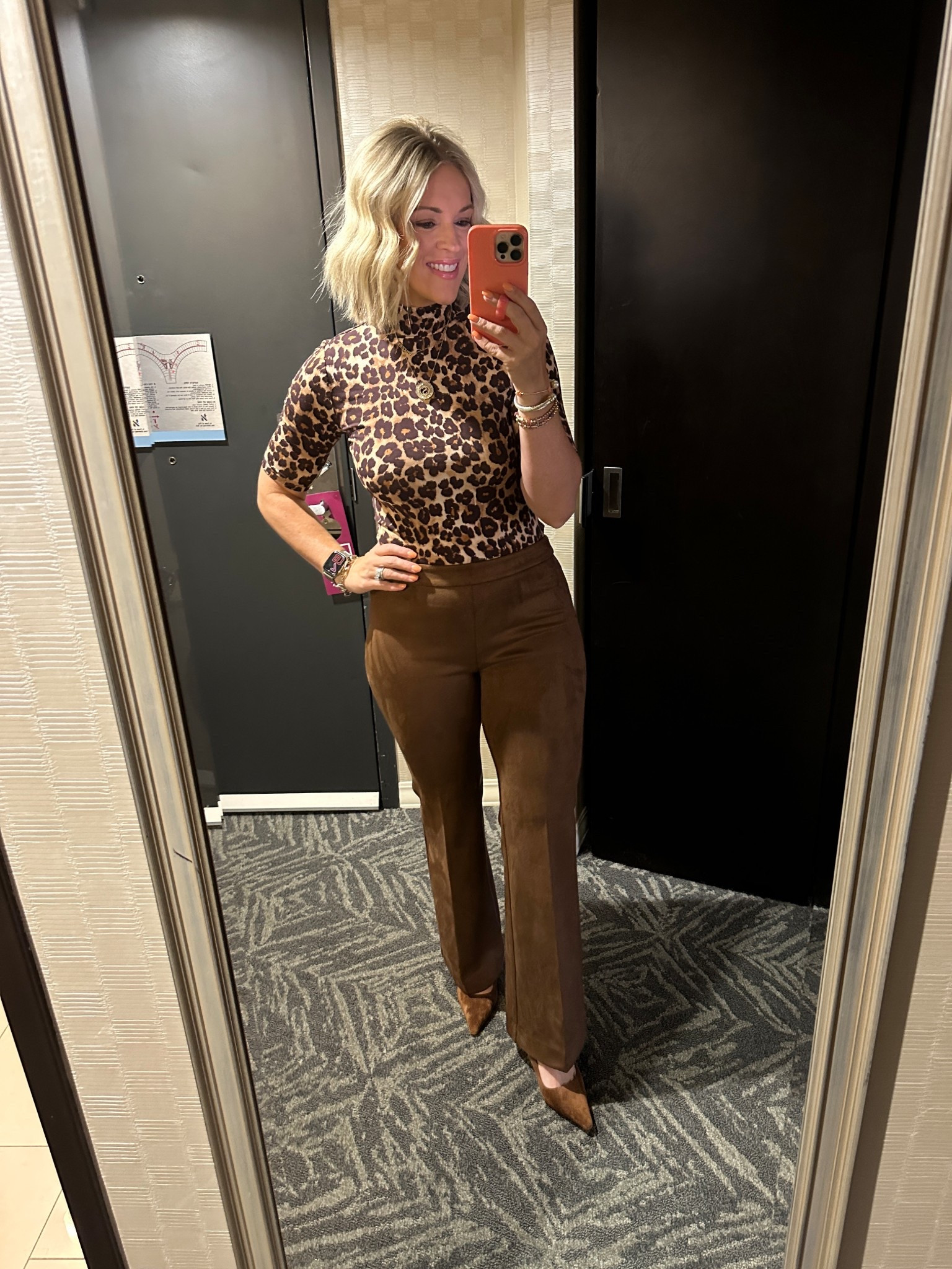 Leopard & Suede 🌷🍁🌷🍁 size small top and size 8 bottoms (TTS)!!! #hocspring #hocautumn #warmspring 

#LTKOver40 #LTKFindsUnder50 #LTKWorkwear