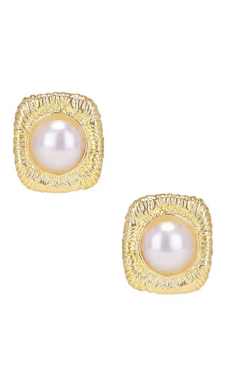Jordan Road Perla Earrings in Metallic Gold. | Revolve Clothing (Global)