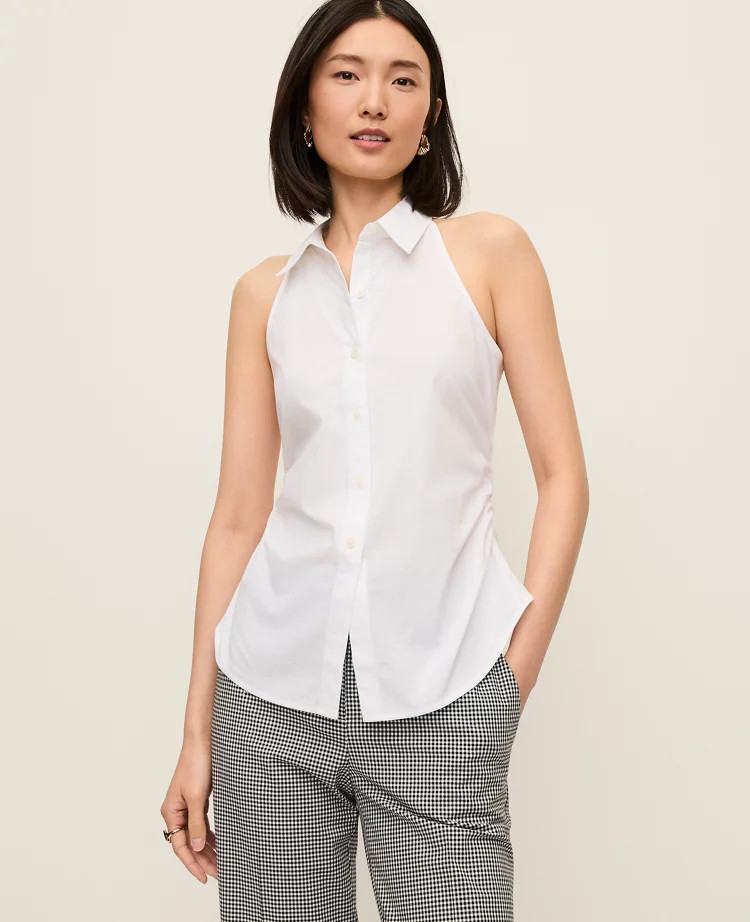 Button Down Halter Shirt | Ann Taylor