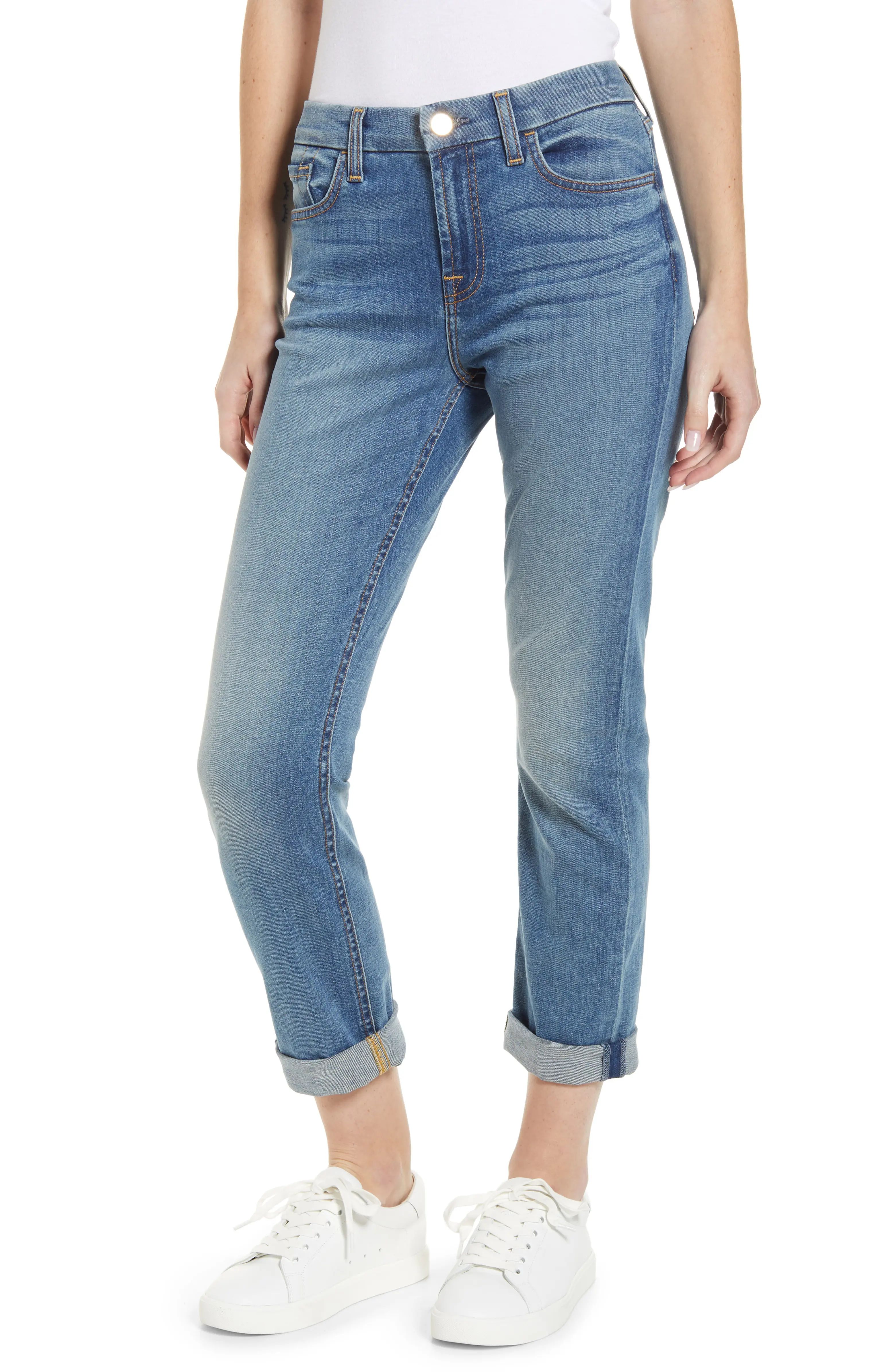 High Waist Crop Straight Leg Jeans | Nordstrom