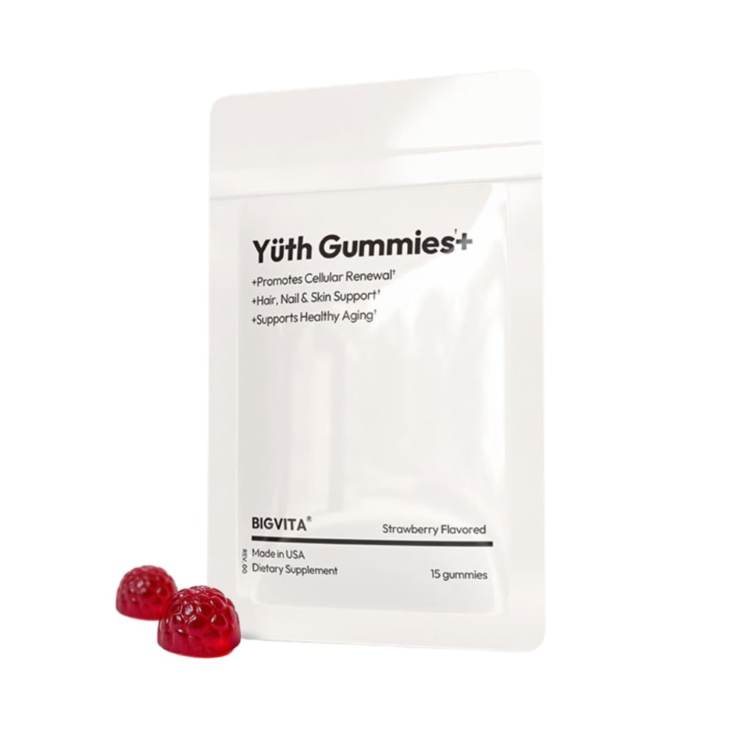 BigVita Yuth Gummies + | Spermidine-Infused Supplement for Glowing Skin, Strong Hair & Nails | Bi... | Amazon (US)