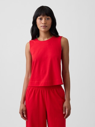 Crewneck PJ Shell Tank Top | Gap Factory