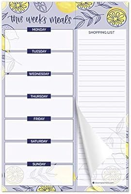 bloom daily planners Weekly Magnetic Meal Planning Pad for Fridge with Tear-Off Grocery Shopping ... | Amazon (US)