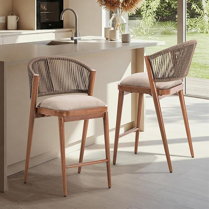 IDZO 400lbs Capacity Counter Stools Set of 2, 24 Inches Counter Height Bar Stools with Cushions, ... | Amazon (US)