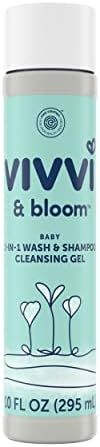 Amazon.com: Vivvi & Bloom Gentle 2-in-1 Baby Wash & Shampoo Cleansing Gel, Leaves Sensitive Skin ... | Amazon (US)