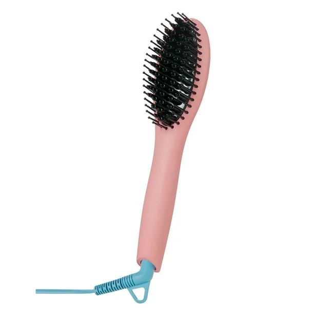 FLOWER Ceramic Hair Straightening Brush, Pink - Walmart.com | Walmart (US)