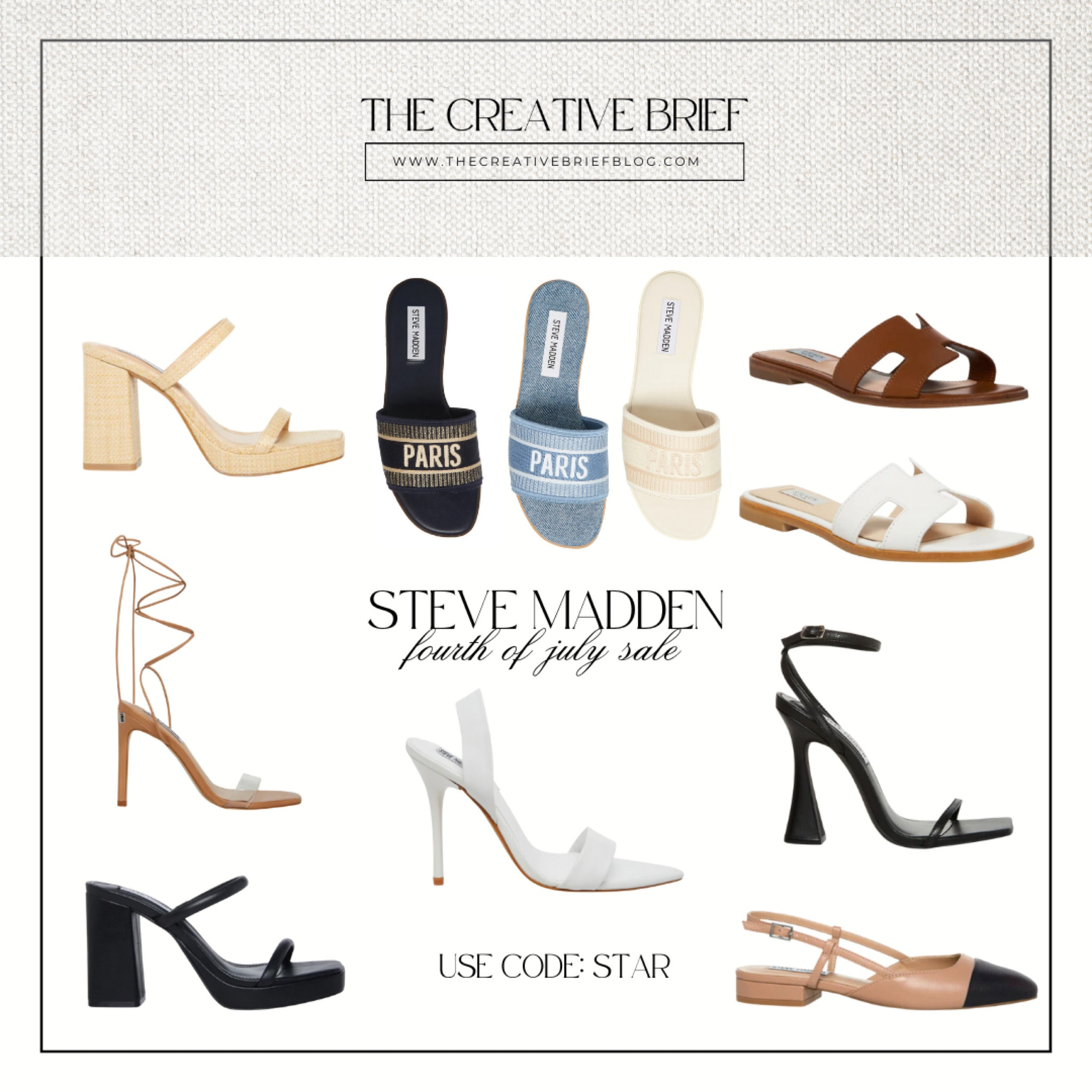 Steve Madden Fourth of July Sale 

Use code STAR 

summer shoes, slides, designer shoe dupes, Steve Madden, summer style, travel outfit 

#LTKshoecrush #LTKsalealert #LTKunder50