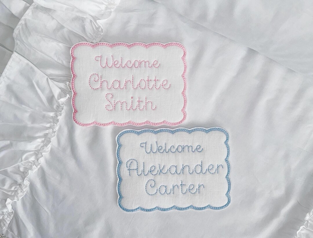 Newborn Welcome Sign, Baby Hospital Banner, Welcome Baby Plaque, Embroidered Custom Baby Hospital... | Etsy (US)