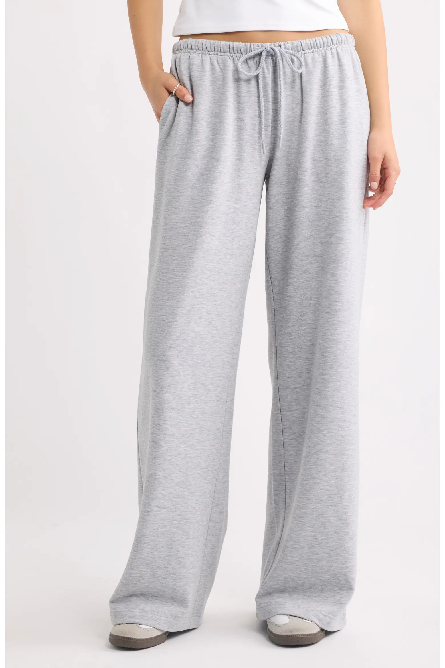 BP. Narrow Waistband Baggy Wide Leg Sweatpants (Women) | Nordstrom | Nordstrom
