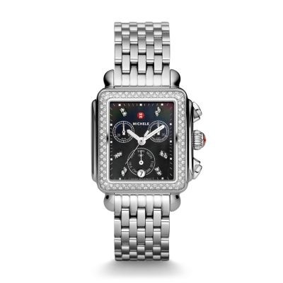 Deco Diamond, Black Diamond Dial Watch | Michele Watches
