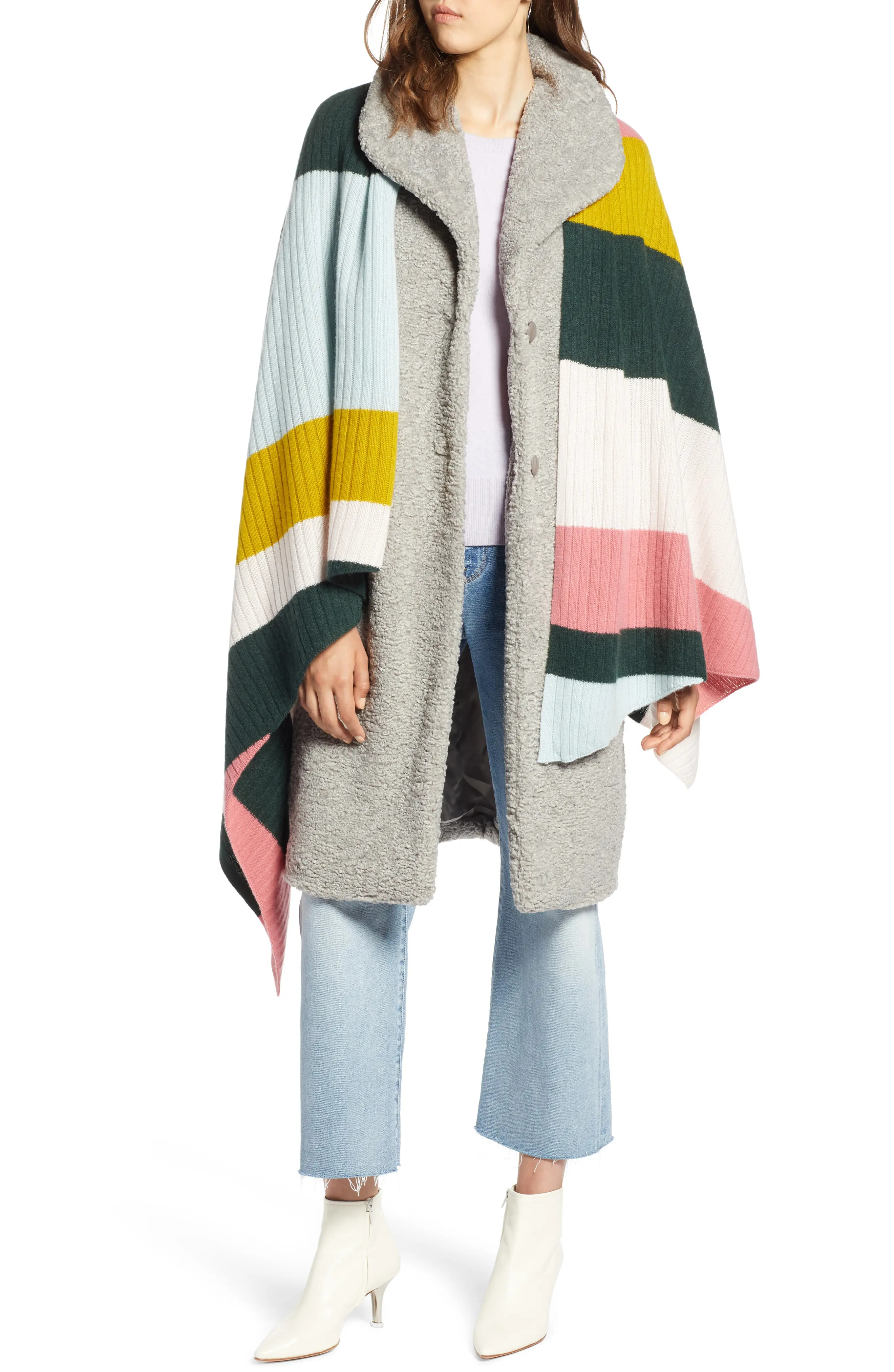 Halogen® x Atlantic-Pacific Stripe Cashmere Wrap | Nordstrom