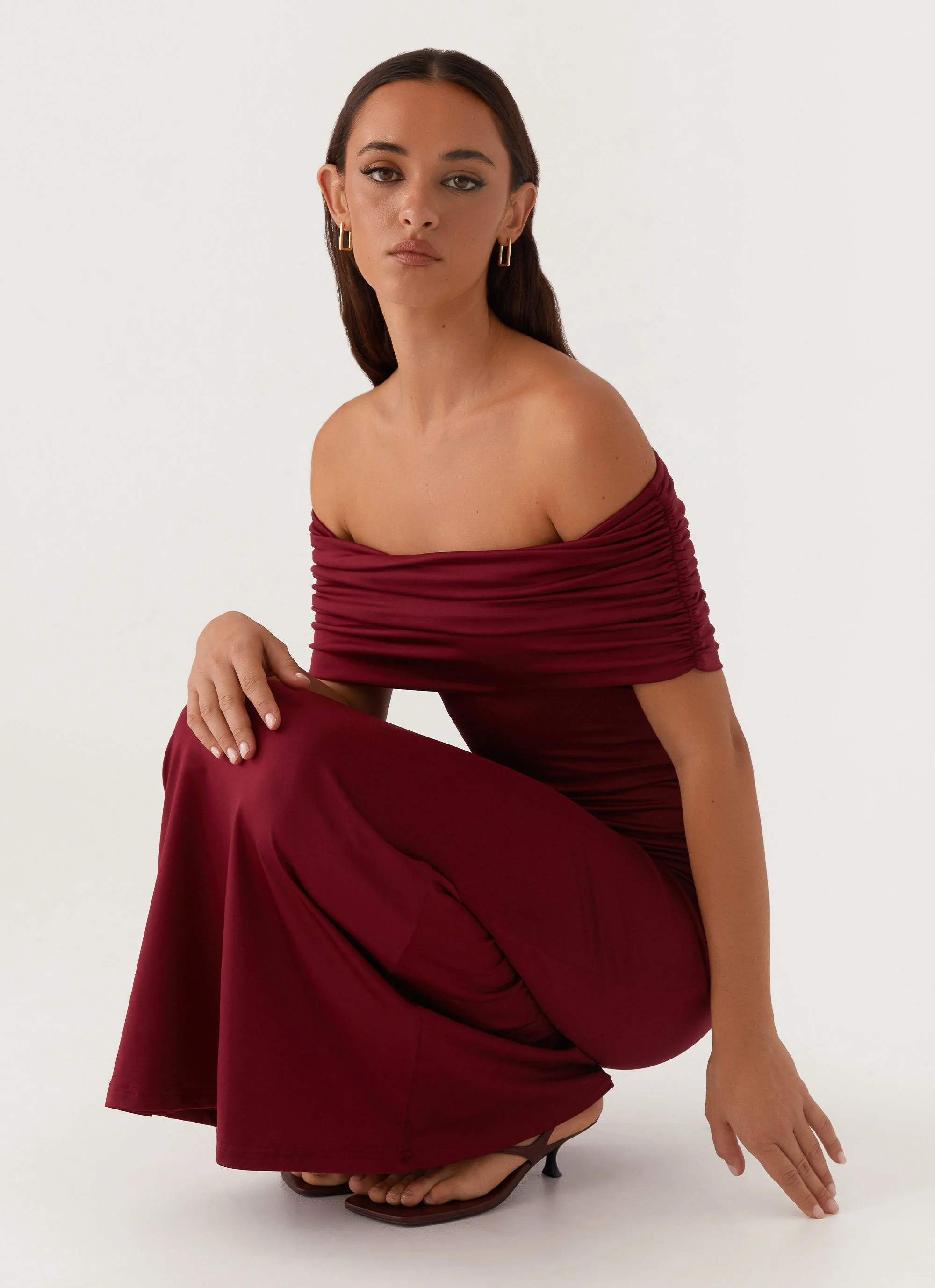Maude Maxi Dress - Maroon | Peppermayo (Global)