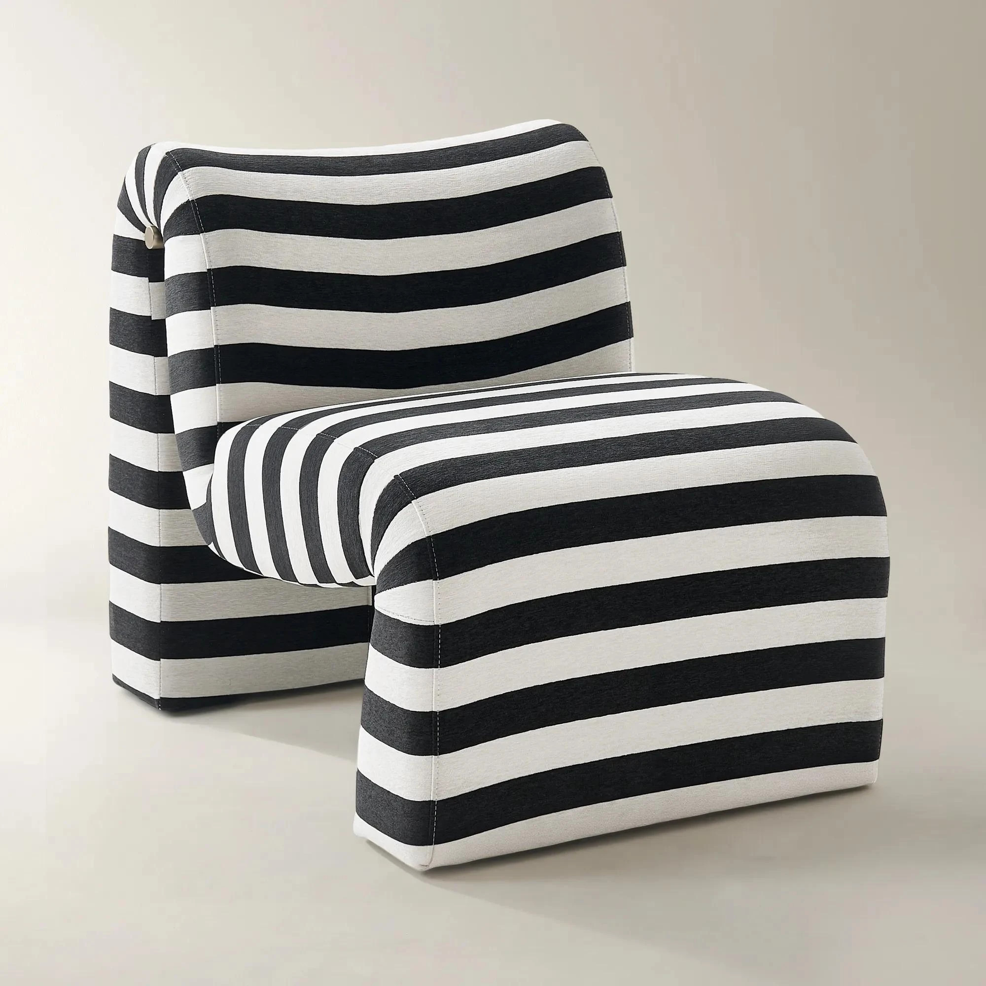 Cora Performance Chenille Accent Chair - Stripe | Z Gallerie