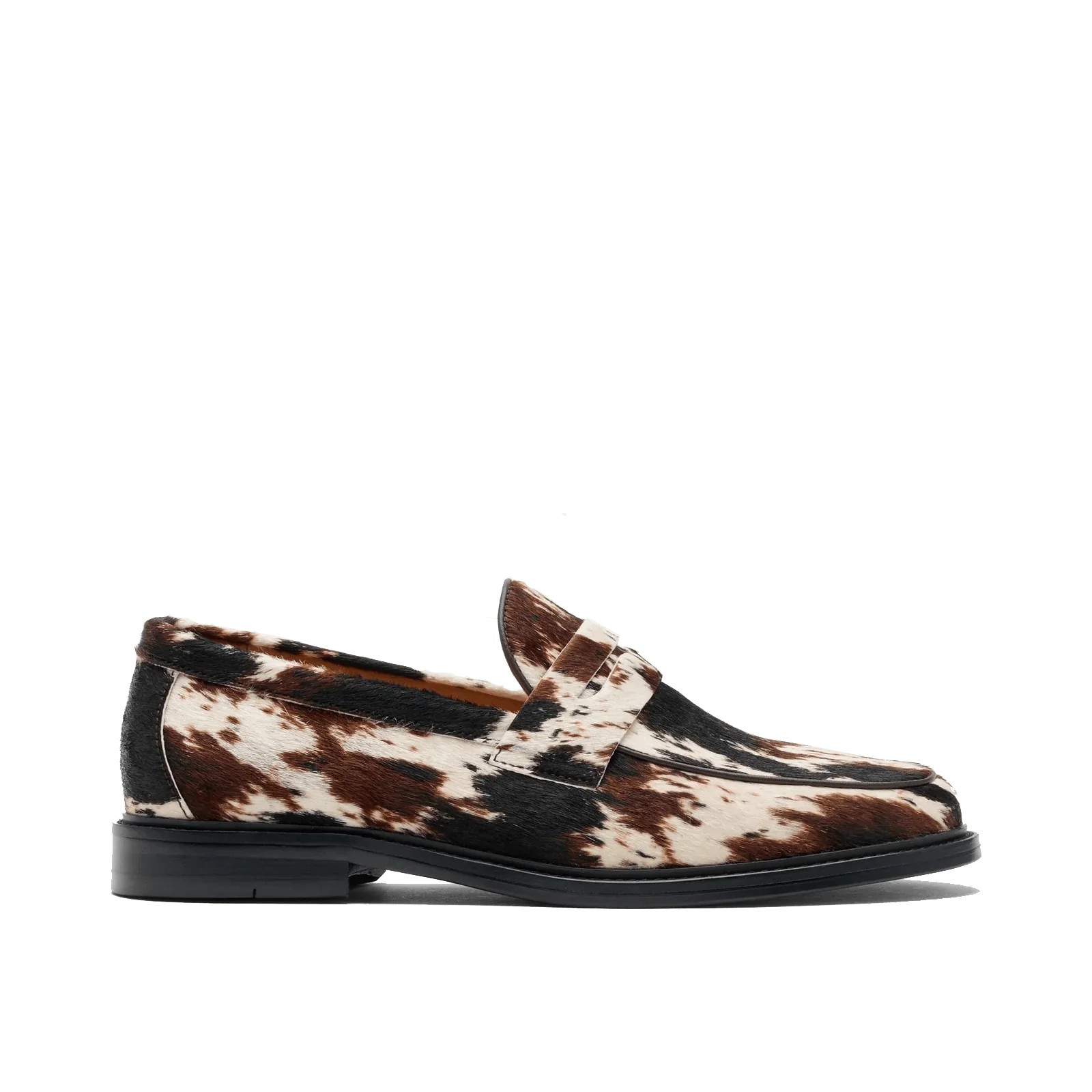 Calum Dark Horse Pony Hair Penny Loafers | Marc Nolan