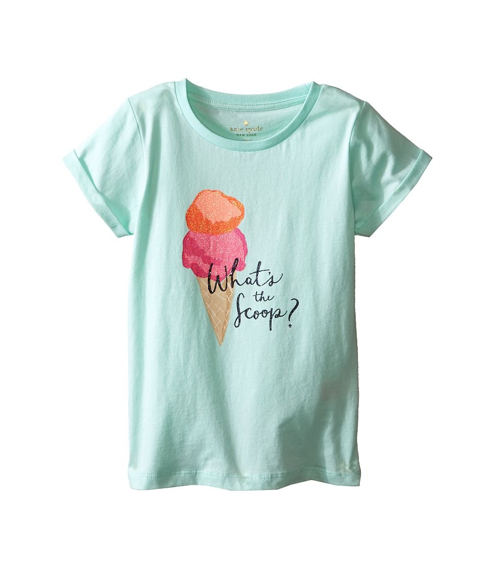 Kate Spade New York Kids - Whats The Scoop Tee (Toddler/Little Kids) (Fresh Mint) Girl's T Shirt | 6pm