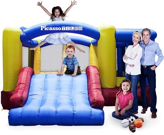 [Upgrade Version] PicassoTiles KC102 12x10 Foot Inflatable Bouncer Jumping Bouncing House, Jump S... | Amazon (US)